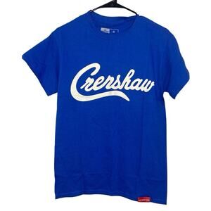 The Marathon Clothing Mens S Royal Blue Short Sleeve Crewneck T-Shirt Crenshaw